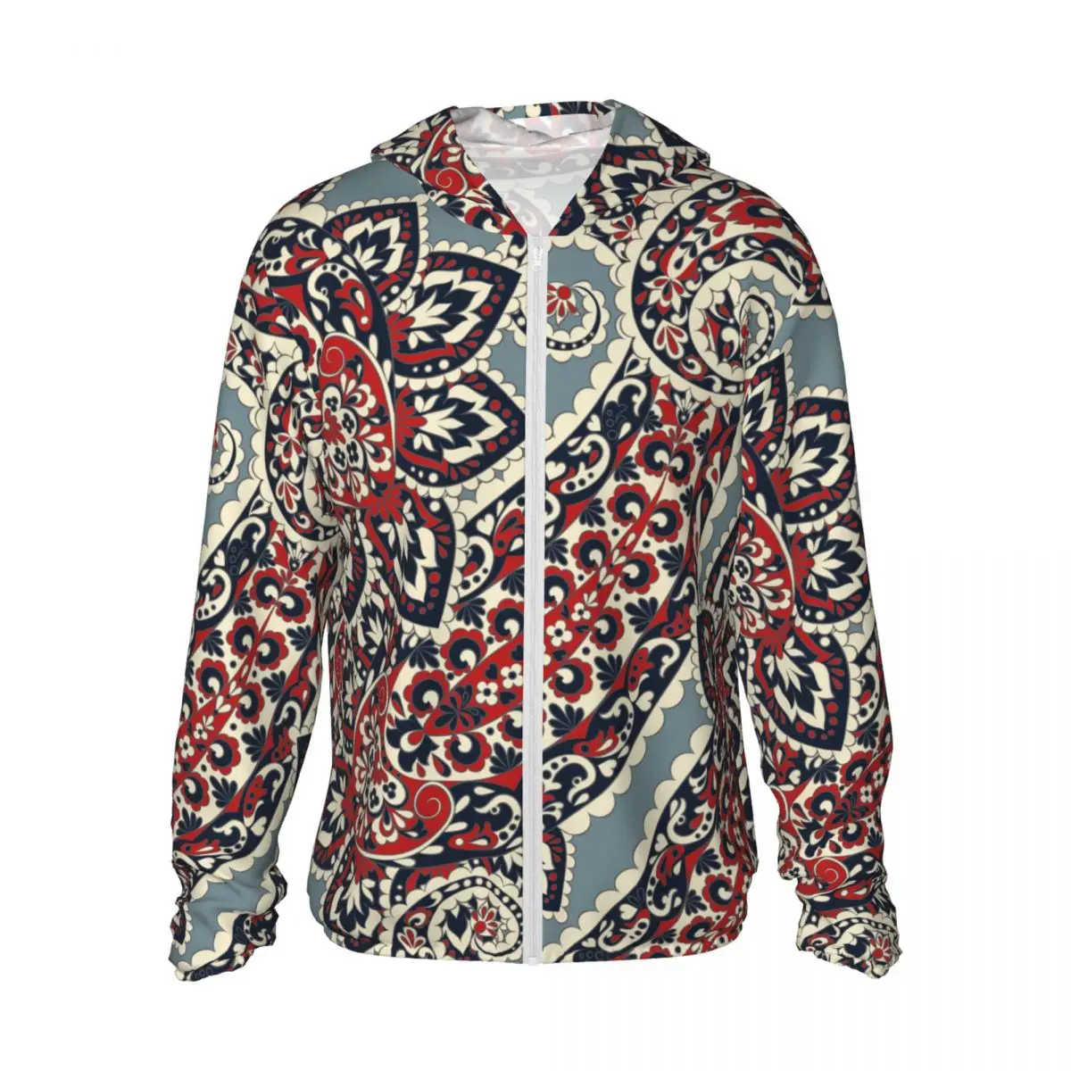 

Paisley 3D Print Ultra-Light Summer Hoodies Quick Dry Sun Protection Hooded Shirts