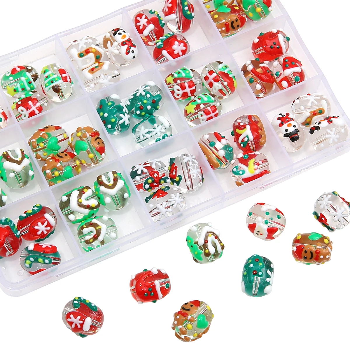 Бусины из стекла вытянутые вручную 1 шт