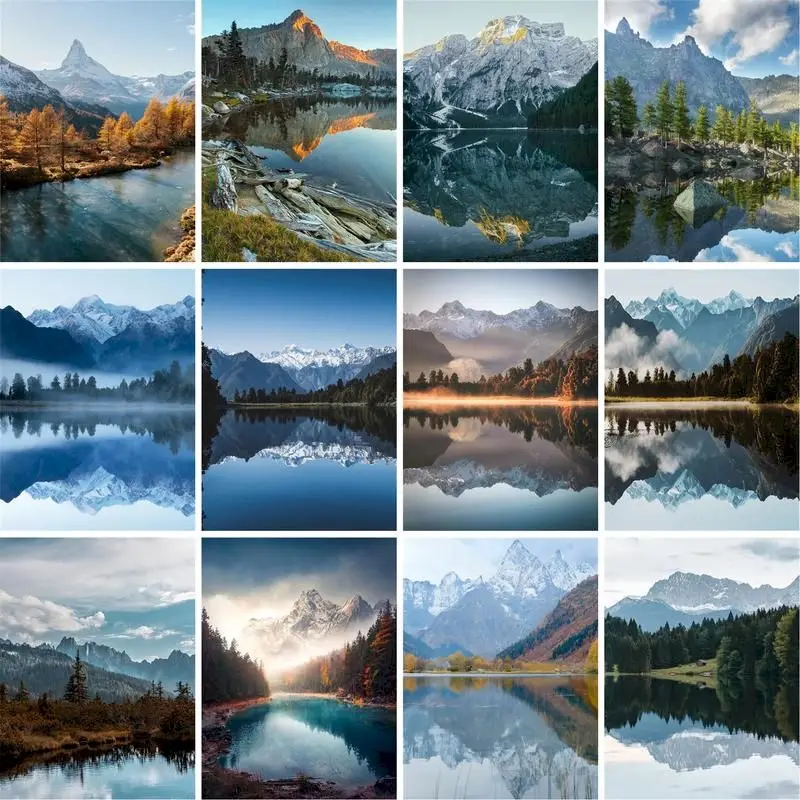 

Набор для рисования по номерам на холсте пейзаж, без рамки