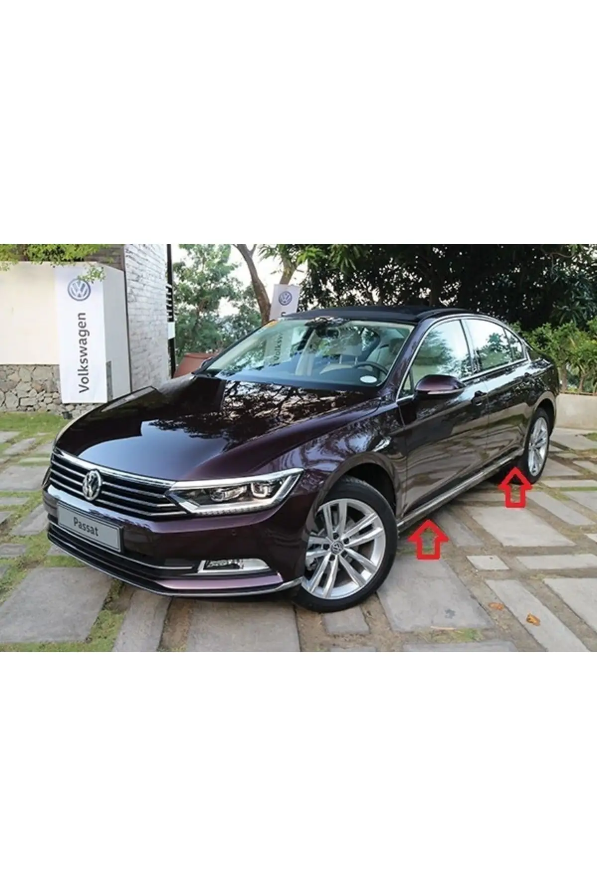 

Volkswagen Passat B8 B8.5 Chrome Side Door Trim, 8 Pcs. Stainless Steel, Under Door Chrome Moldings