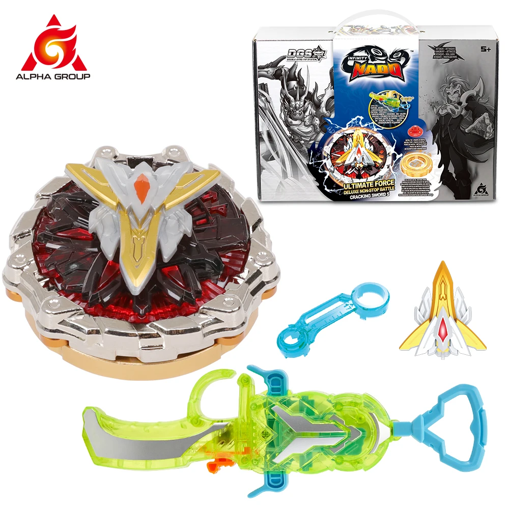 

Infinity Nado 5 Ultimate Force Series Cracking Sword Dual Metal Rings Spinning Tops Gyro Kid Toy With Magnetic Launcher