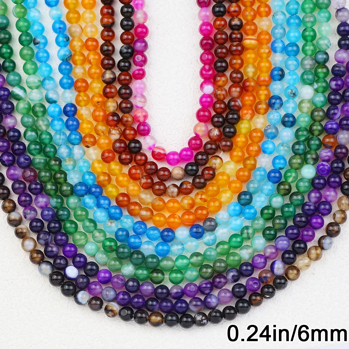 Круглые натуральные полосатые агатовые камни-разделители свободные бусины для