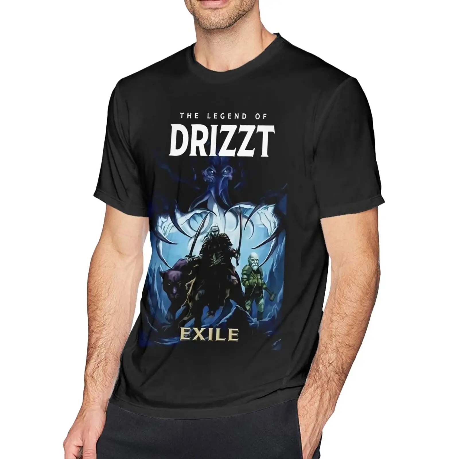 

Мужская футболка The Legend Of Drizzt Dourden изгнание, женская футболка, футболки для женщин, мужские футболки, рубашка, Мужская одежда, футболки