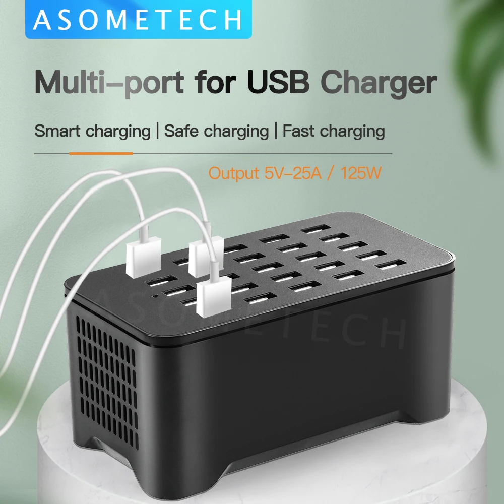 

Зарядное устройство с 25 USB-портами, 125 Вт