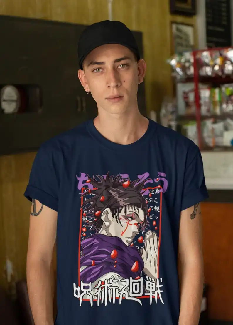 Футболка унисекс Legendary Curse Master — японское аниме-арт футболка с рисунком манги в