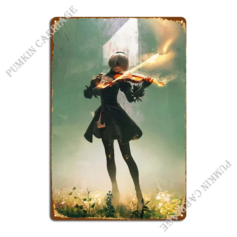 

Металлический плакат Nier Automata, домашний кинотеатр на заказ, жестяной плакат