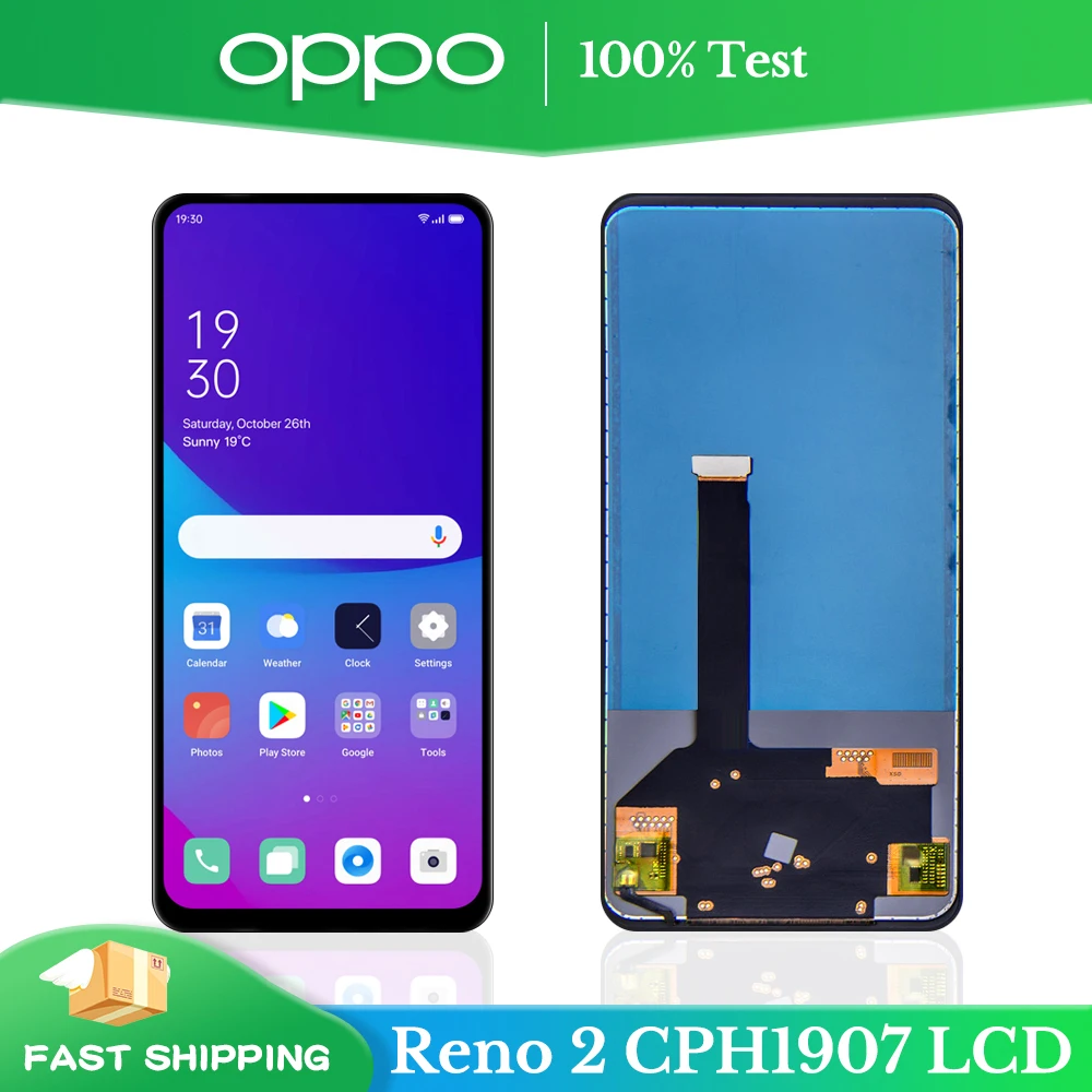 100% Test For Oppo Reno 2 LCD Display Touch Panel Digitizer Assembly For Oppo Reno2 Screen Replace PCKM70 PCKT00 PCKM00