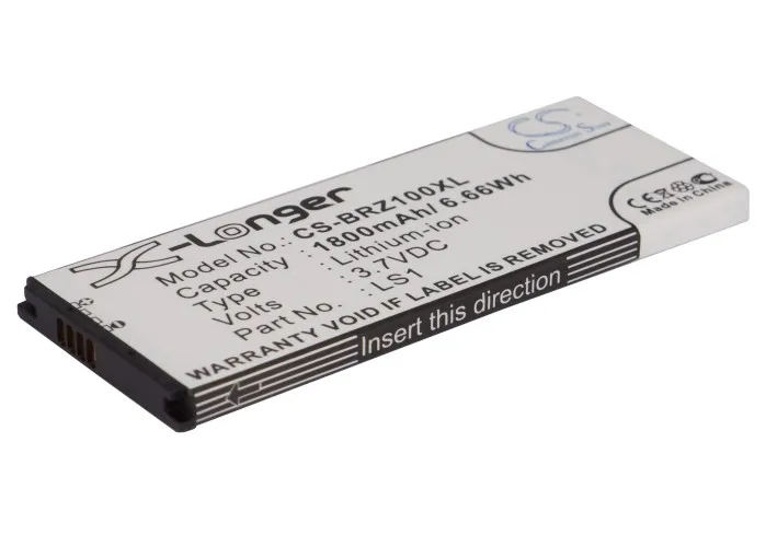 

CS 1800mAh/6.66Wh battery for Blackberry BBSTL100-4,BBSTL100-4w,Laguna,RFH12LW,RFK121LW,STL100-2,STL100-3,Z10,Z10 4G