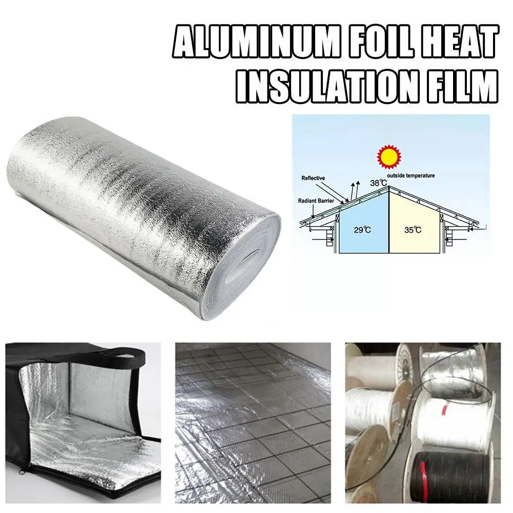 

1PCs Radiator Reflective Film Aluminium Foil Heating Insulation Home Decoration Insulation Film Reflection Roof Insulation Film