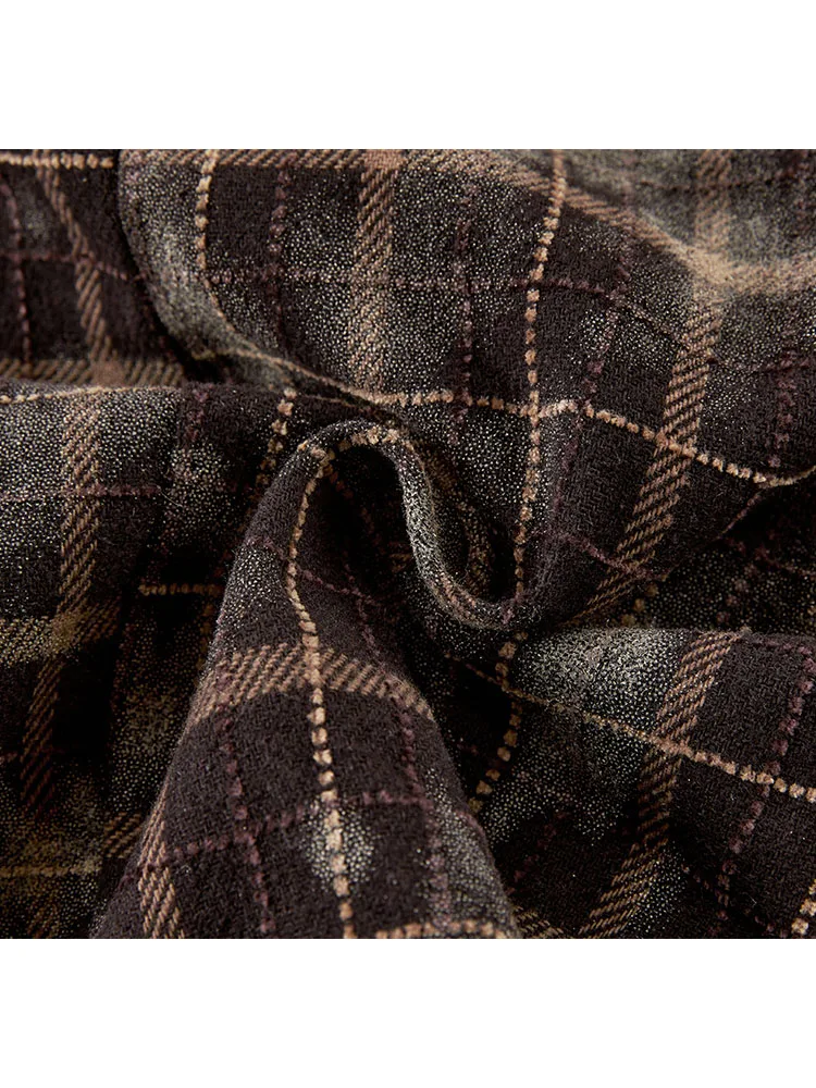 Американские винтажные блузки женские коричневые укороченные топы с разрезом на