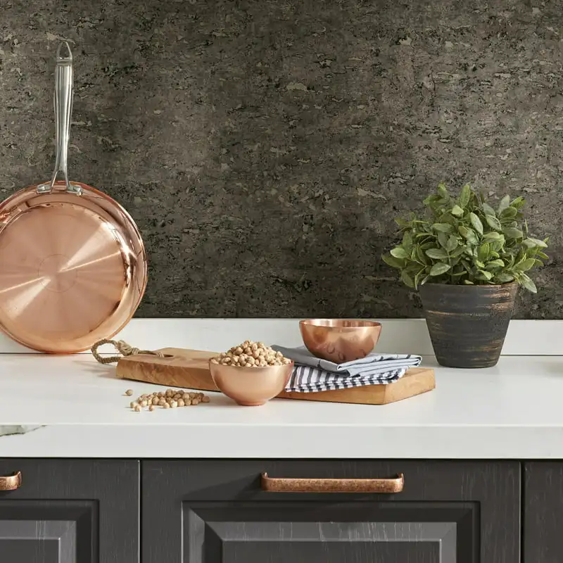 

Faux Cork Black Peel and Stick Wallpaper Home Decor Living Room Bedroom Decoration Wallpaper