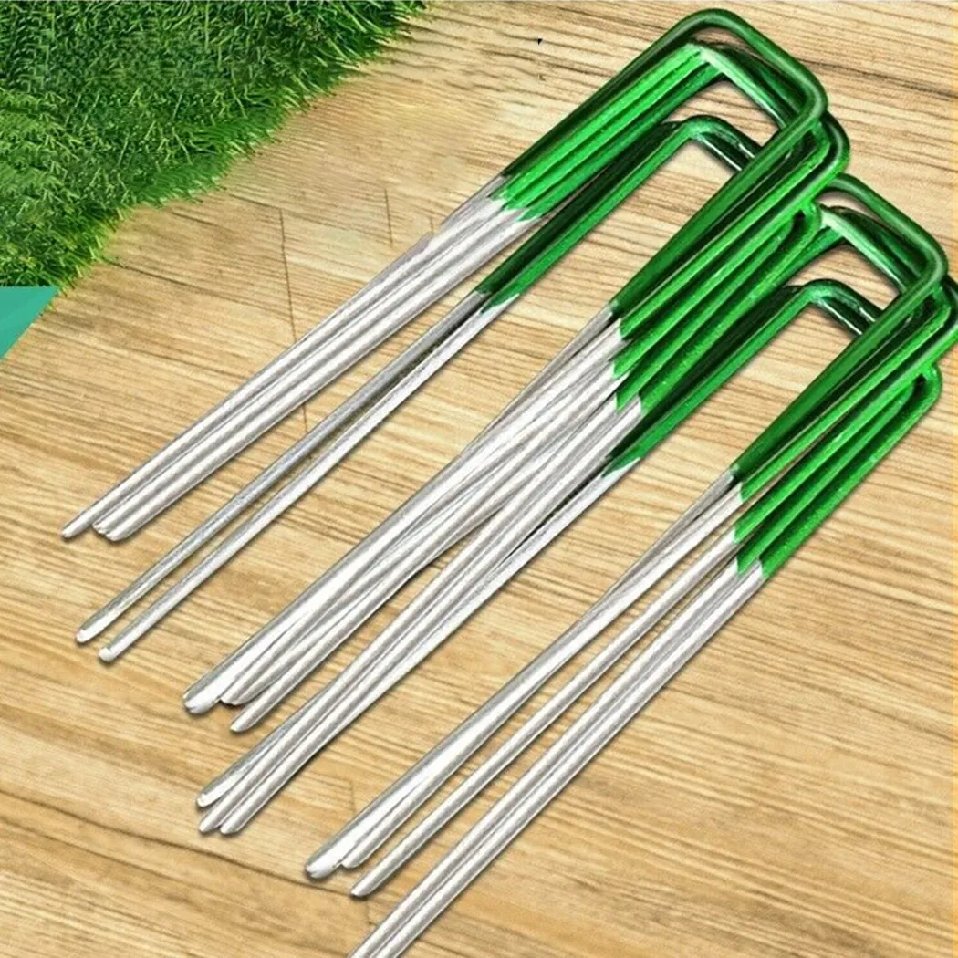 

20Pcs/Set Artificial Grass Turf U Pins Fastening Lawn Tent Pegs Staple Outdoor Heavy Duty Gardening Accessories