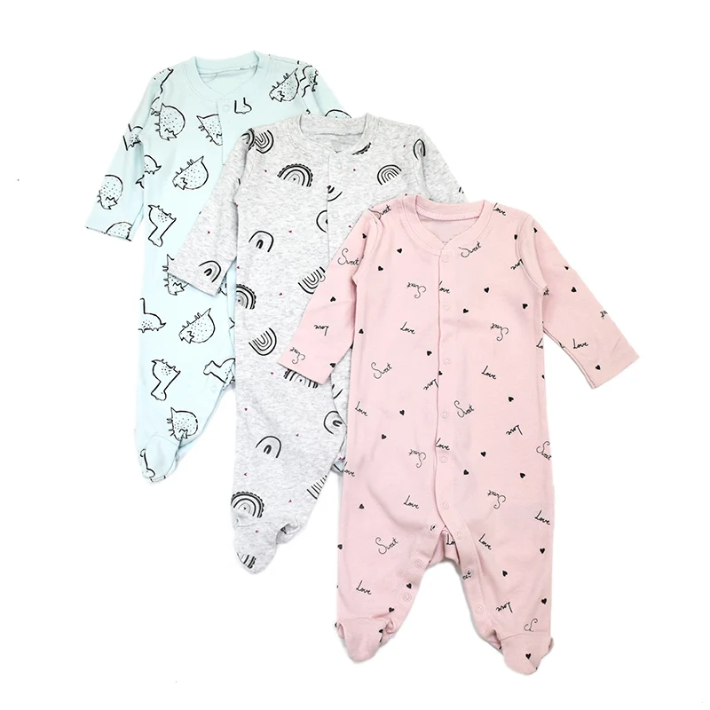 Одежда для новорожденных хлопковый комбинезон с длинным рукавом на осень и весну