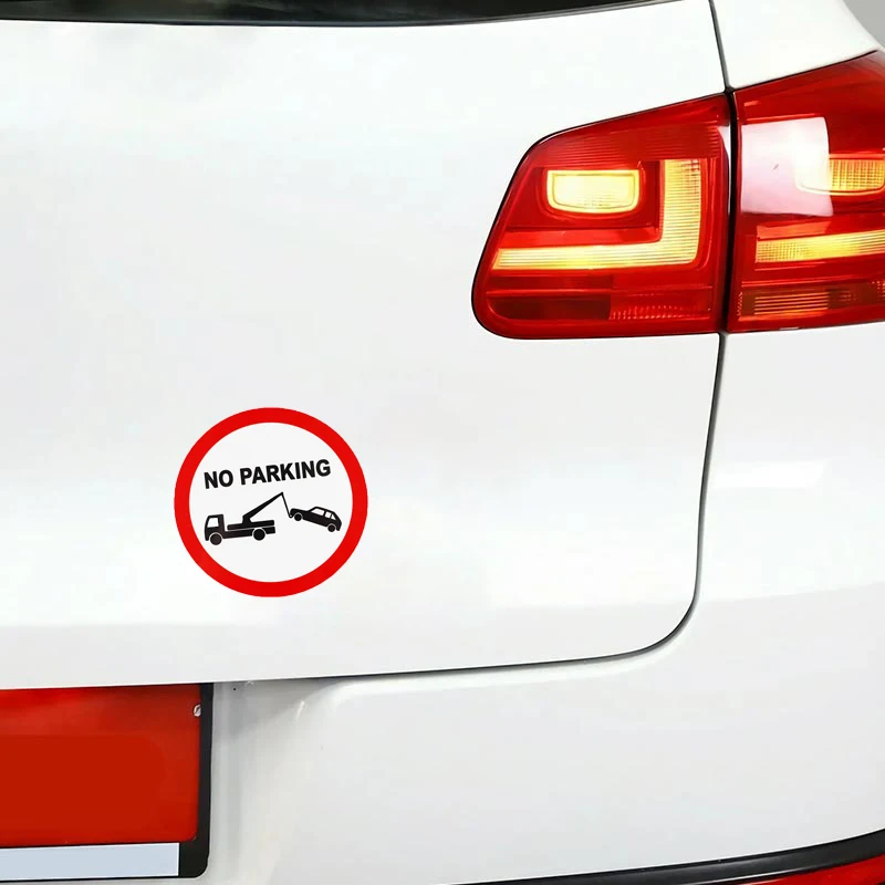 

Personality Customization Traffic Sign No Parking Removable Decals Car Motorcycle Rear Window Decorative Fashion Waterpoor 15cm