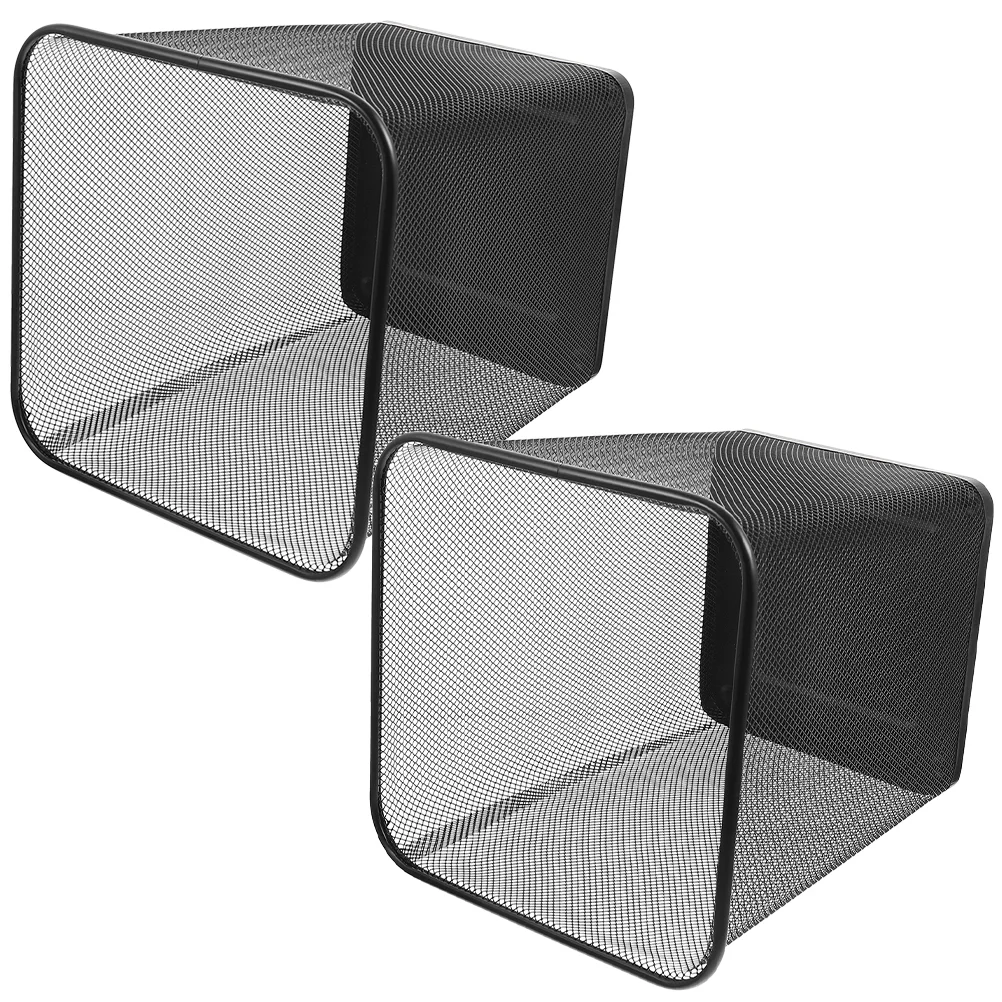 

Trash Wire Mesh Bin Can Garbage Pen Cup Waste Metal Basket Holder Wastebasket Black Office Bedroom Dustbin Recycling ​Mesh