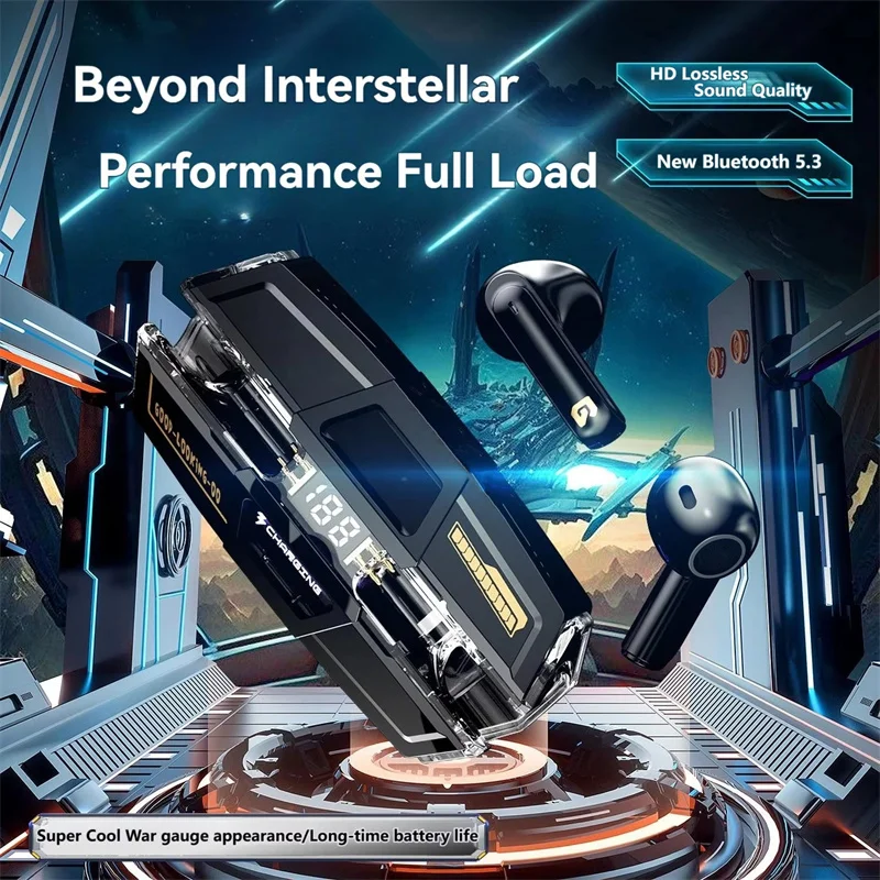 Новинка 2025 года 3500 мАч Bluetooth 5 3 наушники TWS беспроводная HIFI стереогарнитура с