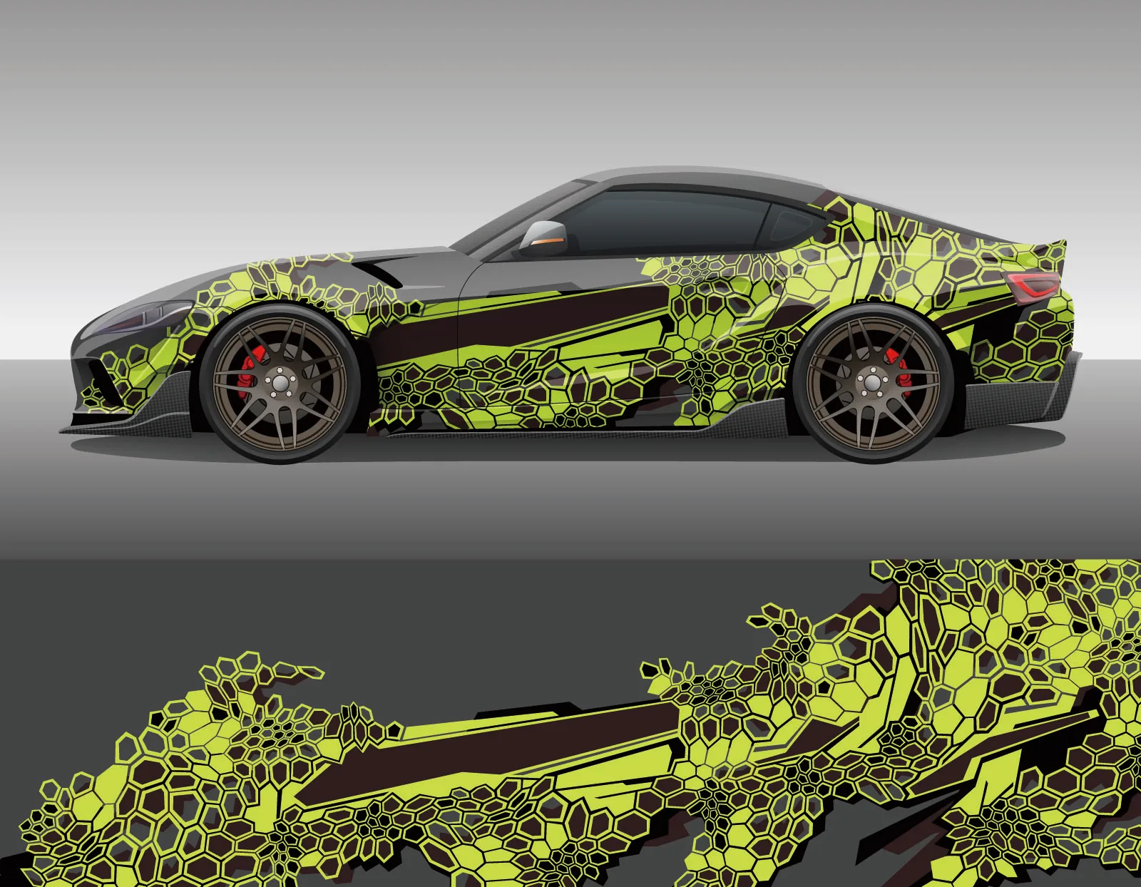 

Желтая Автомобильная боковая наклейка, гоночная Спортивная дверь, Стайлинг, виниловая длинная полоса, графическая юбка, наклейки для любого размера автомобиля, украшение кузова автомобиля