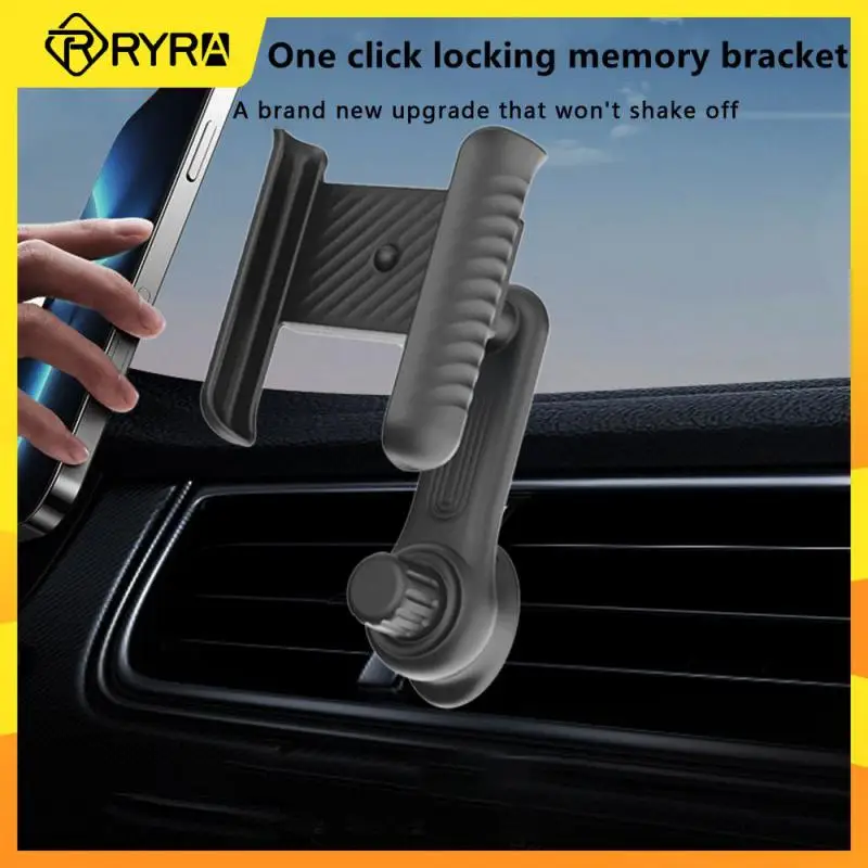 

RYRA Creative Car Mobile Phone Holder Air Conditioning Outlet Telescopic Holder 360°Rotation Adjustment Memory Phone Bracket