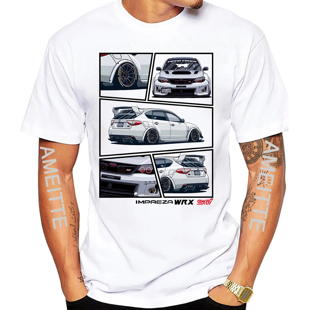 Анатомия JDM Sport Racing Impreza WRX STI Футболка Новая мужская футболка с коротким рукавом GC8