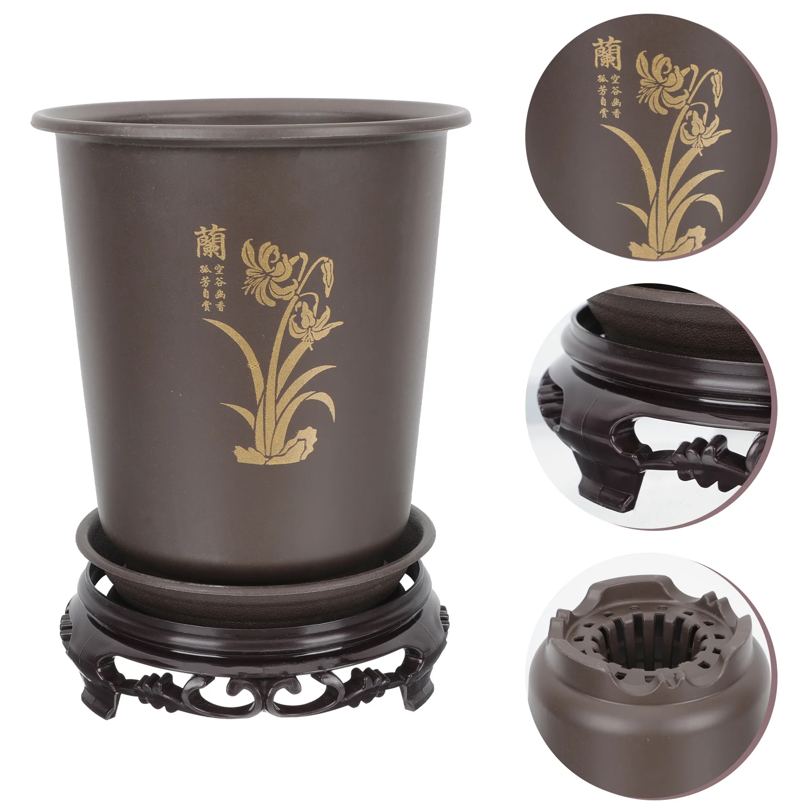 

Pot Pots Flower Planter Orchid Succulent Bonsai Holes Container Indoor Vase Ceramic Decorative Drainage Nursery Large Bucket