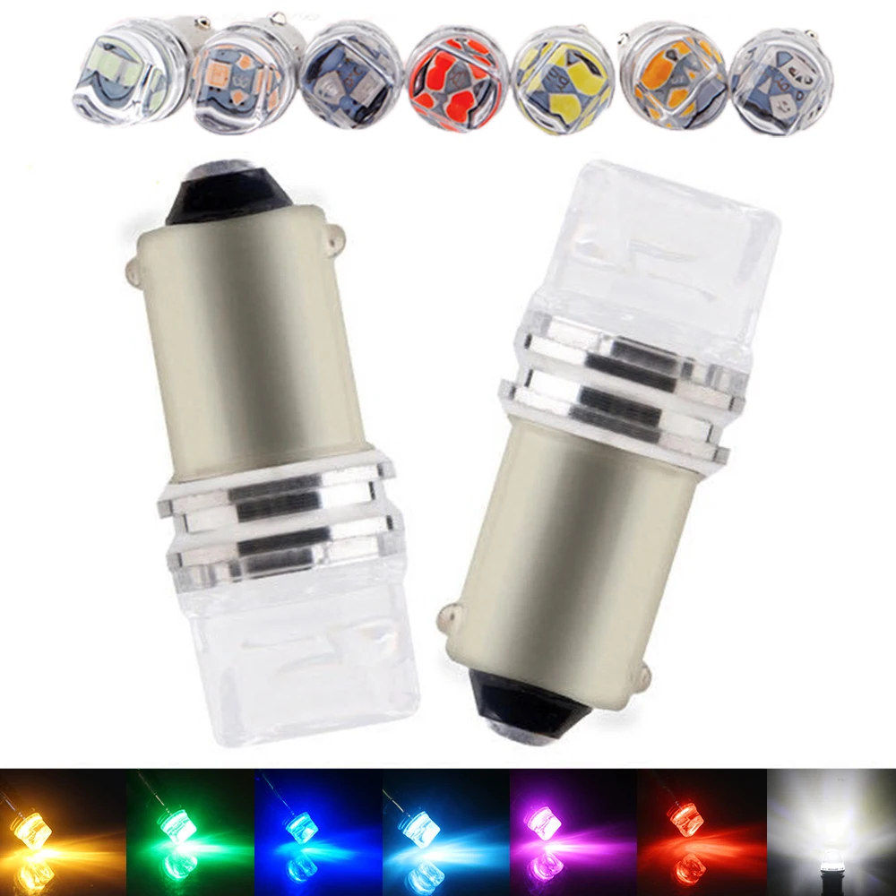 

2x 3smd 2835 Lens BA9S LED T4W Bulb Car Light Interior Auto Wedge Turn Dome License Plate Dashboard Lamp White Red/Yellow/White