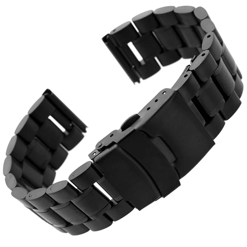 Ремешок мужской из нержавеющей стали однотонный браслет для часов Seiko Citizen Longines