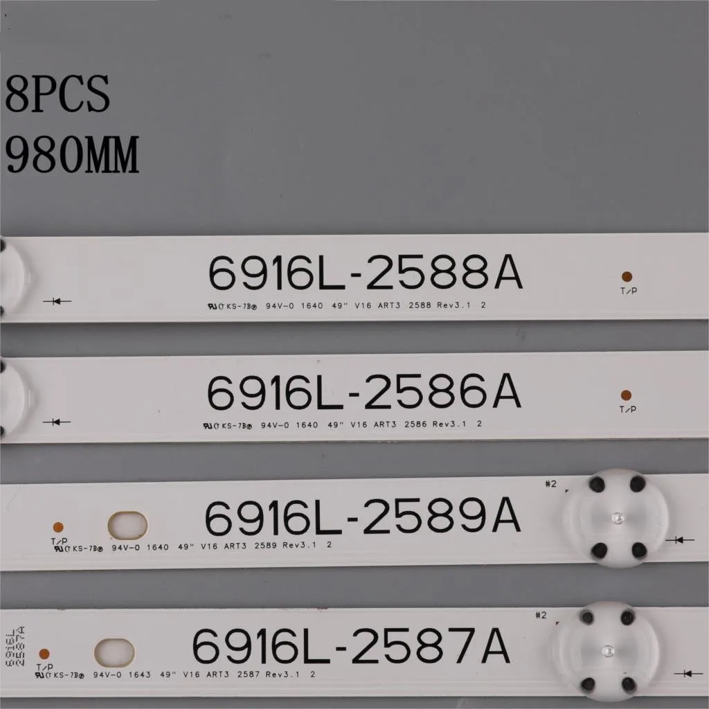 TV LED Array Bars For LIG 49LH615V 49LH630V 49LH615V-ZE 49LH630V-ZJ 49LH6420-NE LED Backlight Strips Matrix LED Lamps Lens Bands