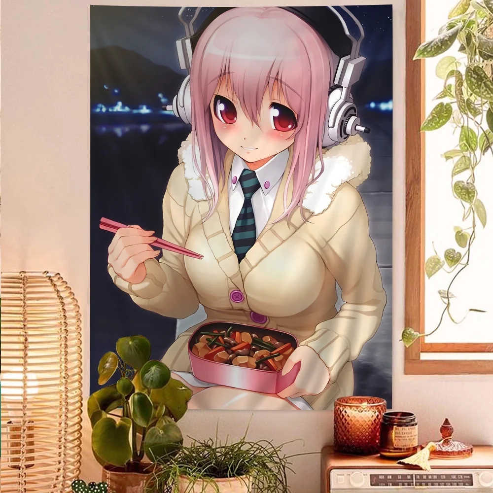 Настенные гобелены Super Sonico в стиле хиппи искусство научная фантастика домашний