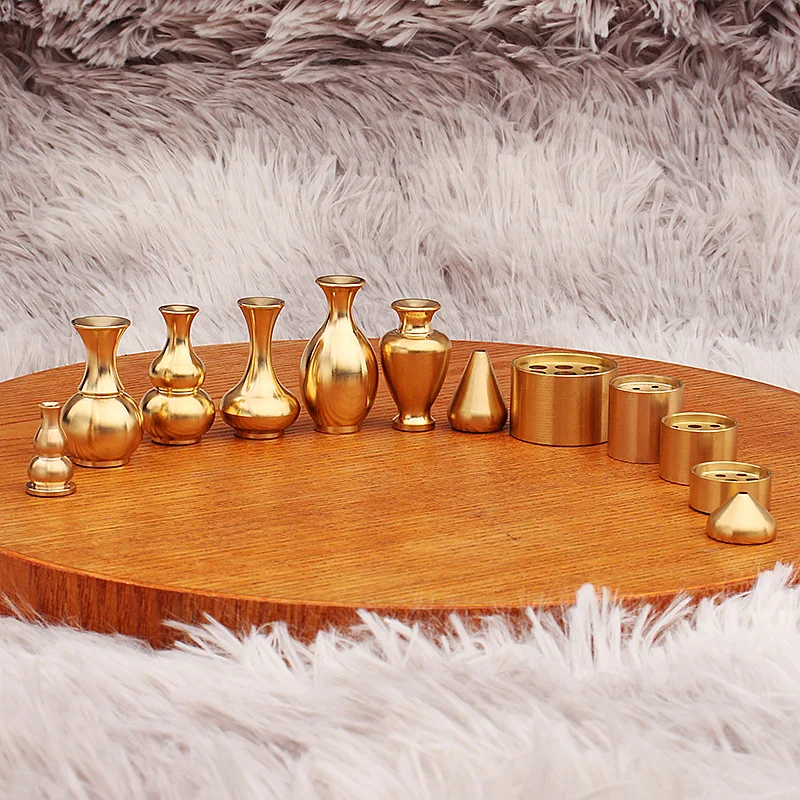 Латунный держатель для благовоний мини-тыква маленькая ваза