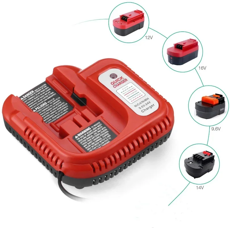 Зарядное устройство Ni-CD и Ni-Mh 9 6-24 В для батареи Black and Decker 6 12 14 4 18