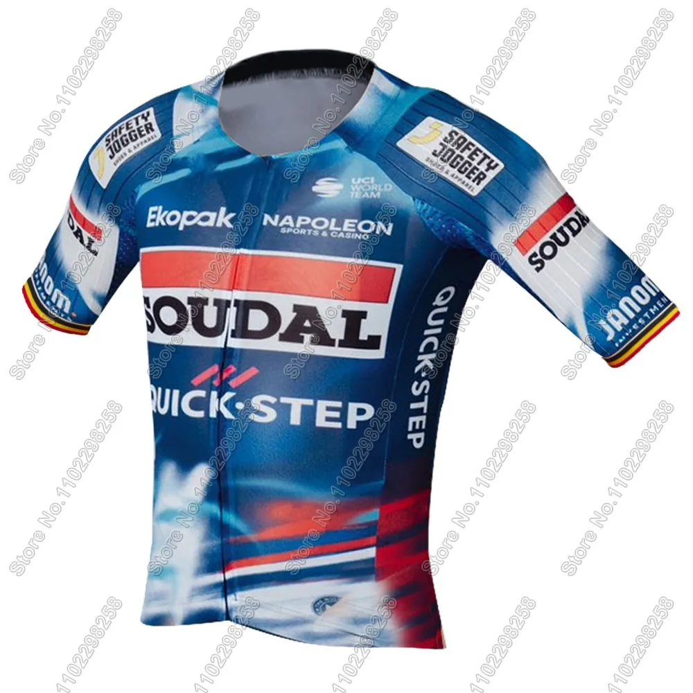 Team Soudal Quick Step Велоспорт 2025 Комплект Джерси Мужская Европейская Бельгийская