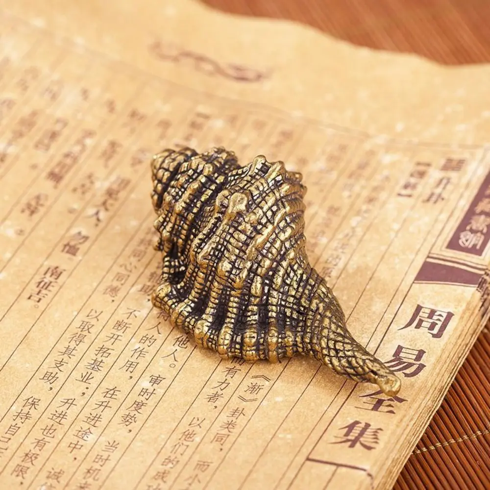 Забавная антикварная скульптура раковины морское животное твердая латунь