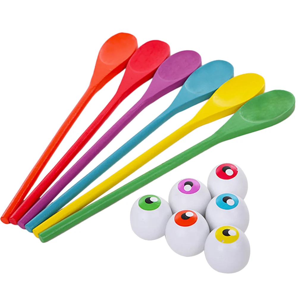 

Game Egg Kids Spoon Toysbalance Race Learning Sensory Relay Wooden Children Plaything Interactive Educational Andfavors Training