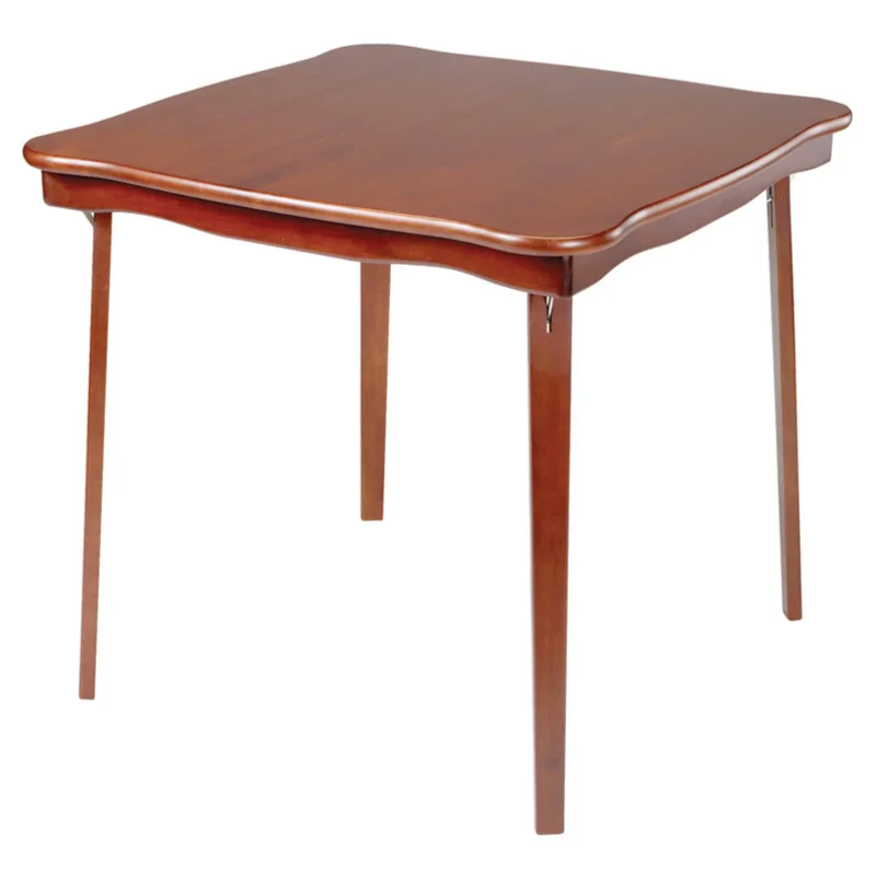

Stakmore Hardwood Classic Scalloped Edge Folding Card Table - Fruitwood finish outdoor furniture desk table