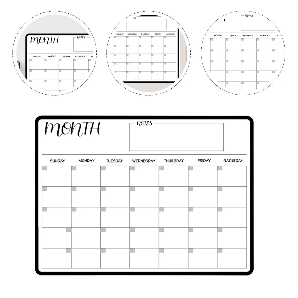 

Calendar Board Magnetic Fridge Erase Dryweekly Whiteboard Monthly Wall Chart Schedule Kids Refrigerator White Chore Planner