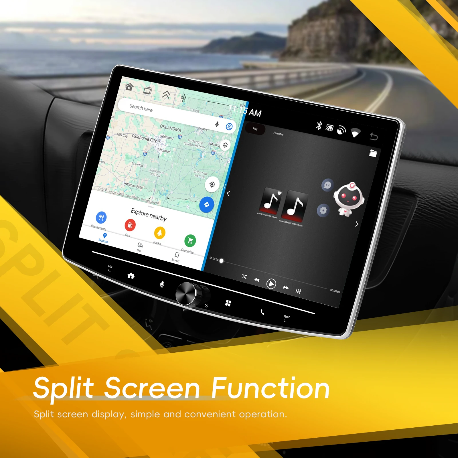 Автомагнитола Podofo 1din 10 1 дюйма с поворотом на 360 ° Bluetooth wi-fi GPS