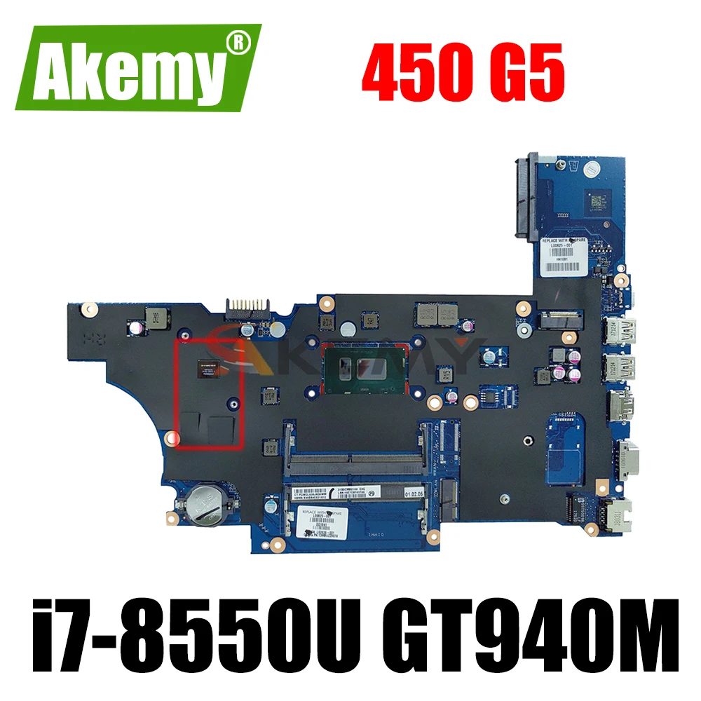 

L00825-001 DA0X8CMB6E0 For HP ProBook 450 G5 with i7-8550U N16S-GTR-S-A2 L00825-601 Laptop Motherboard Tested