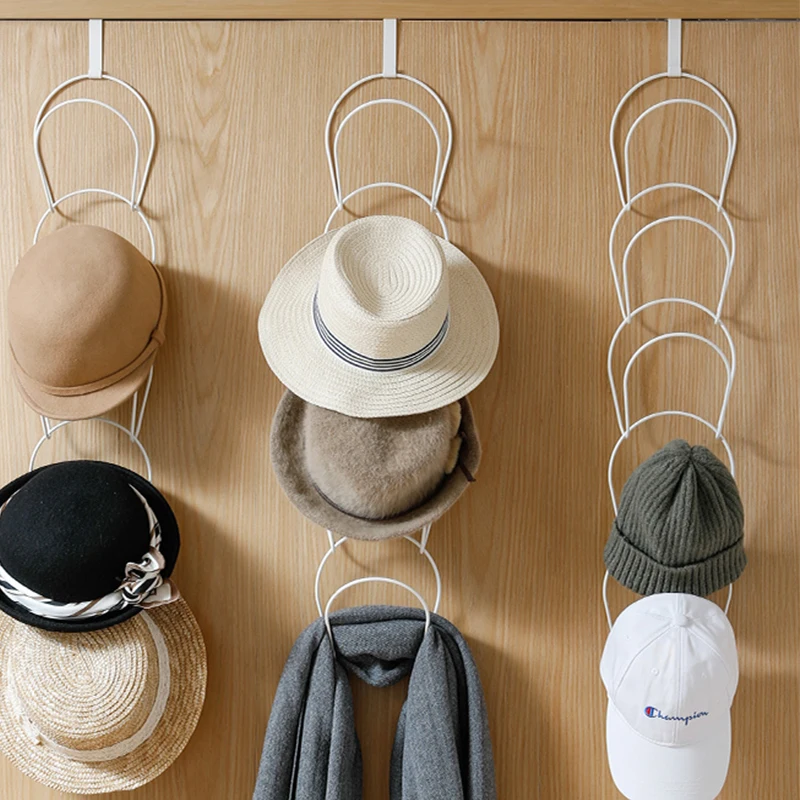

Складная круглая вешалка для шляп, сумок, шарфов, экономный держатель, металлический органайзер для хранения, 5 слоев полотенец, шляп, шкафа