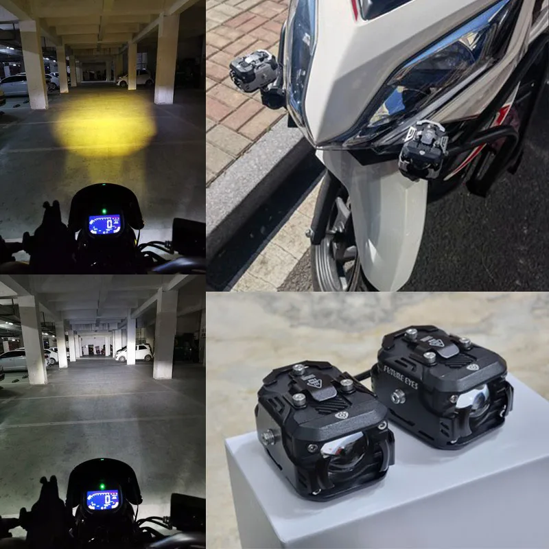 

For YAMAHA BMW HONDA KTM Electric Vehicle Scooter Motorcycle Led Spotlight Auxiliary Road Far and Near Light Fog Flashing Light