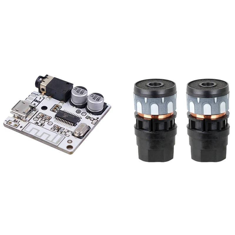 

2 Pcs N-813 2PCS Microphone Cartridge & 1 Pcs Diy Bluetooth Audio Receiver Board