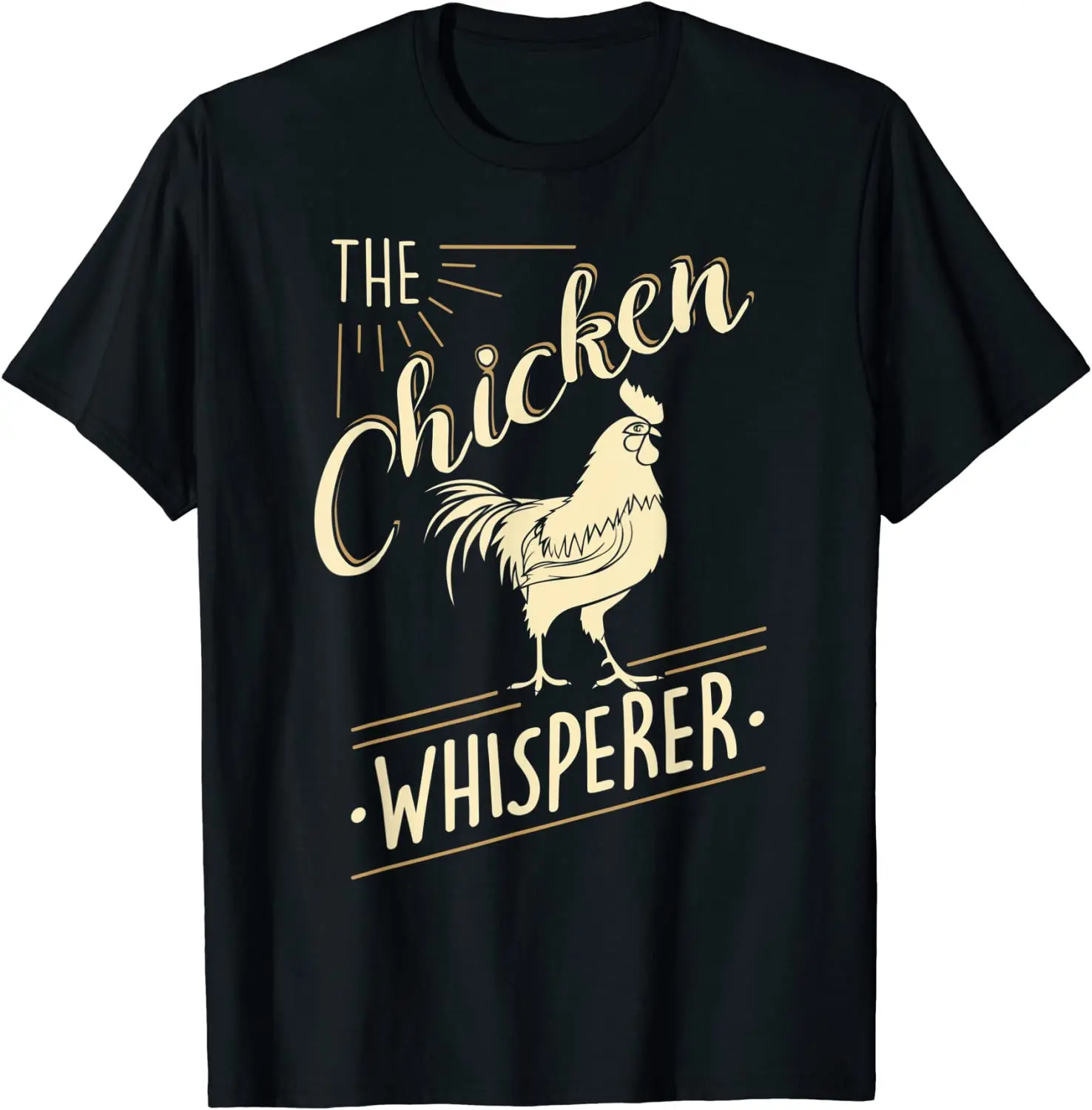 

The Chicken Whisperer Funny Chicken Lover Farming T-Shirt Oversized T Shirt Cotton Casual Tees Tops