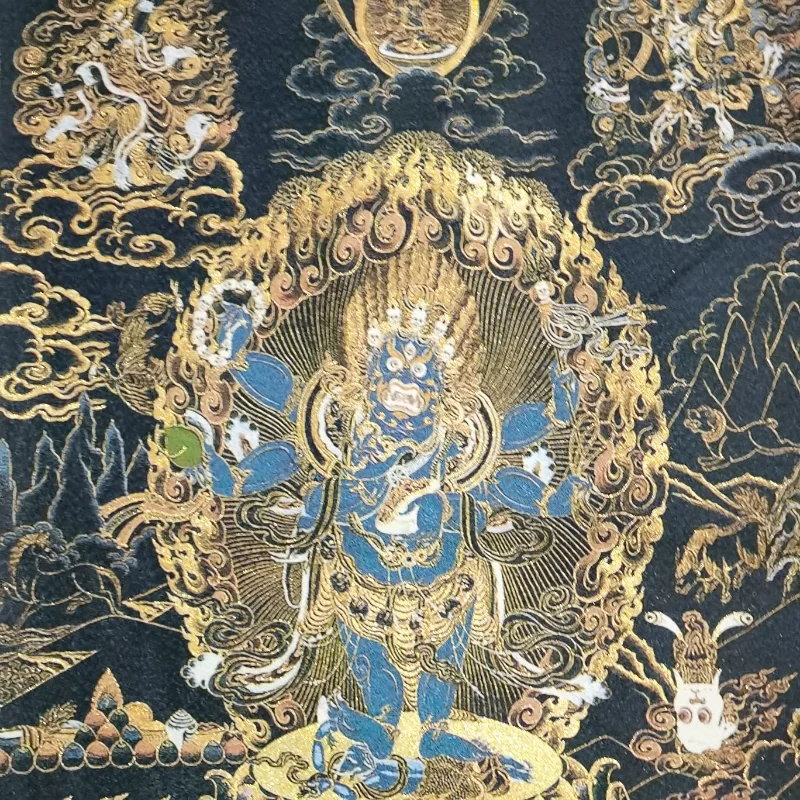 36" Тибетская вышитая ткань из шелка с буддистским Ваджрапани, Чана Дорже, тантка, живопись, фреска, медитационное панно для стены, домашний декор.