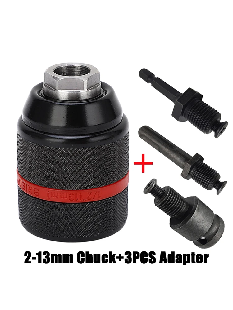 

Набор Из 4 Штук: Быстрозажимные Металлические Патроны Для Дрелей И Шуруповертов (2-13 Мм) С Шестигранным Креплением И Адаптер...