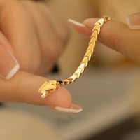 fashion gold color snake shape chain adjustable rings snake chain opening finger ring for men women hip hop jewelry