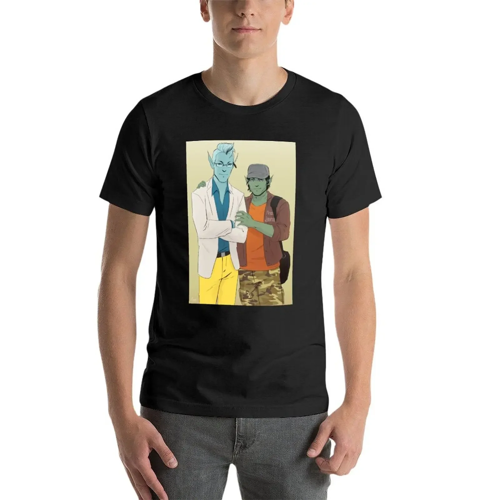 Футболка Upsher &amp Doff мужская рубашка Croswit лето 2021 синий замок тяжелая вес одежда