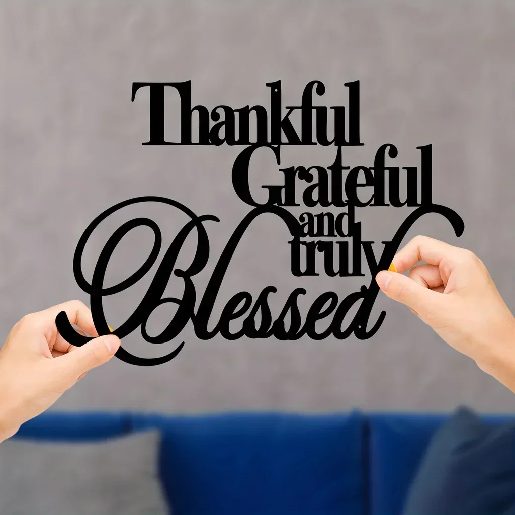 Благодарный Grateful настоятельно благословенный металлический знак