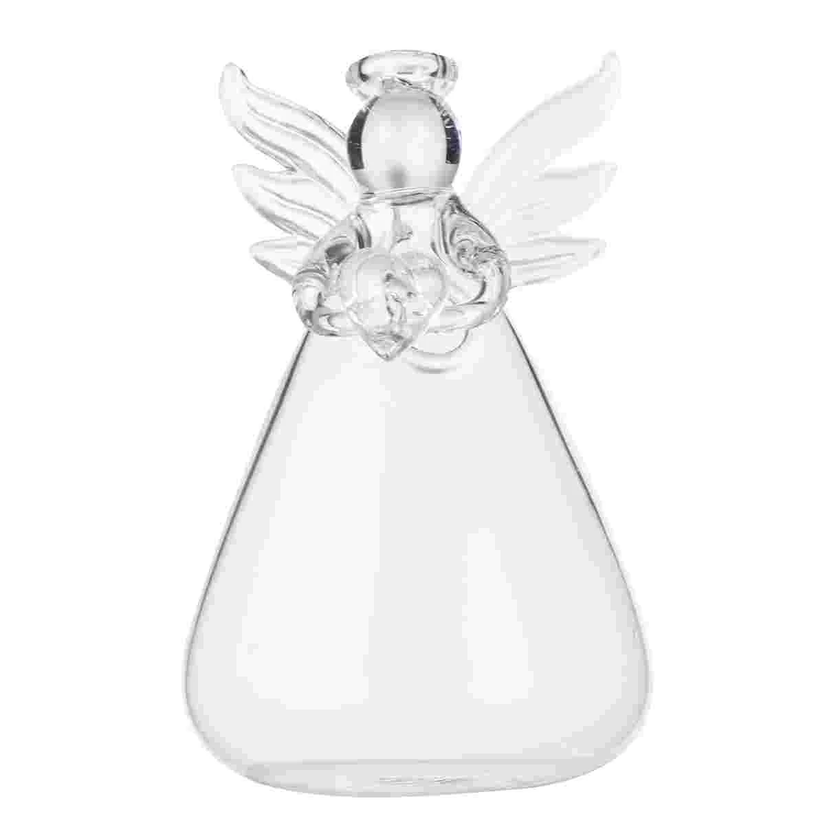 

Decorative Flower Planter Cherub Vase Clear Glass Vases Clear Air Pot Figurines Home Decor Decorate Flower Terrarium