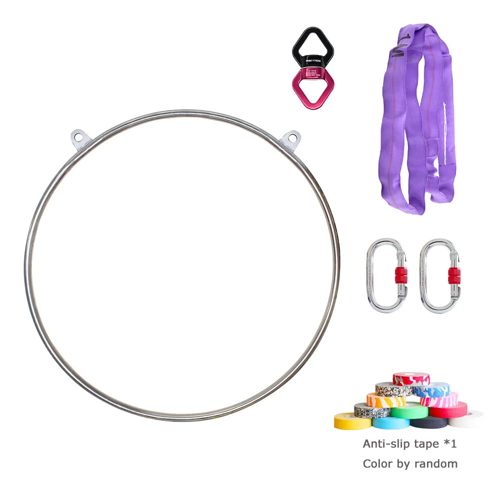 

Portable Aerial Lyra Sport Hoops 80/85/90/95cm 600kgs Stainless Steel Aerial Yoga Flying Hoop