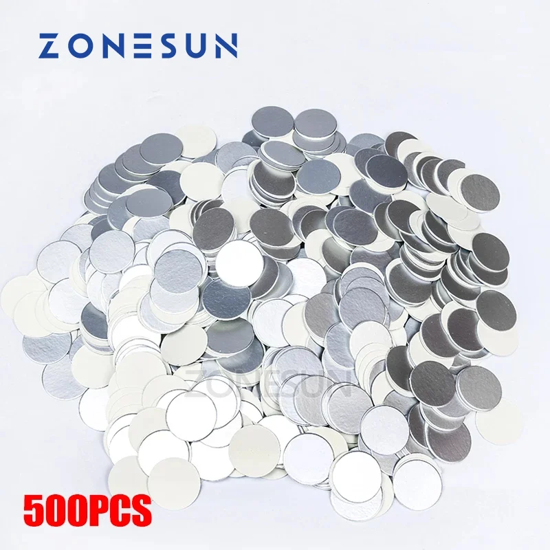 

ZONESUN Induction Sealing Customized Size Plactic Laminated Aluminum Foil Lid Liners for PP PET PVC PS ABS Glass Bottles Sealing