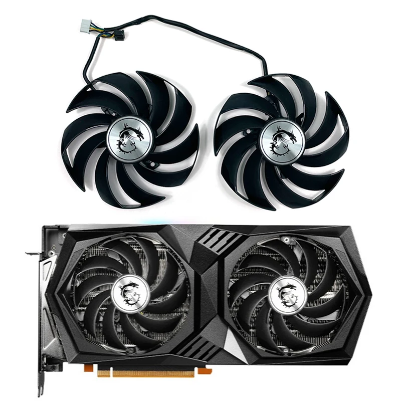 

95MM PLD10010B12HH 4Pin Video Card Radiator Fan Replacement for MSI RTX 3050 3060 Ti RX 6600 6700 XT Cooling Graphics Card Fan